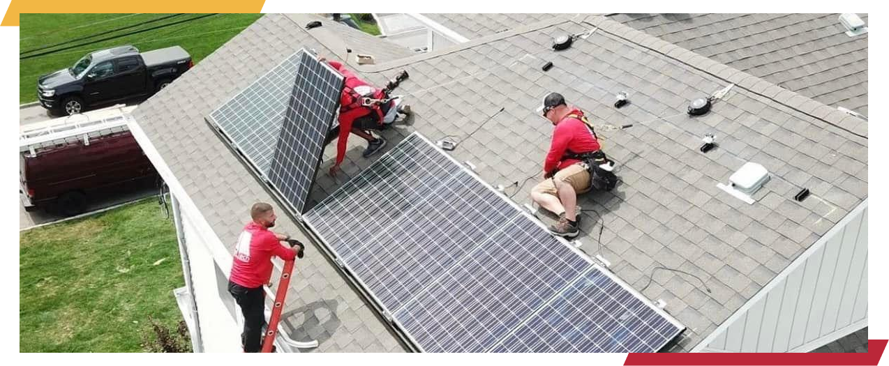 installing solar panels on roof